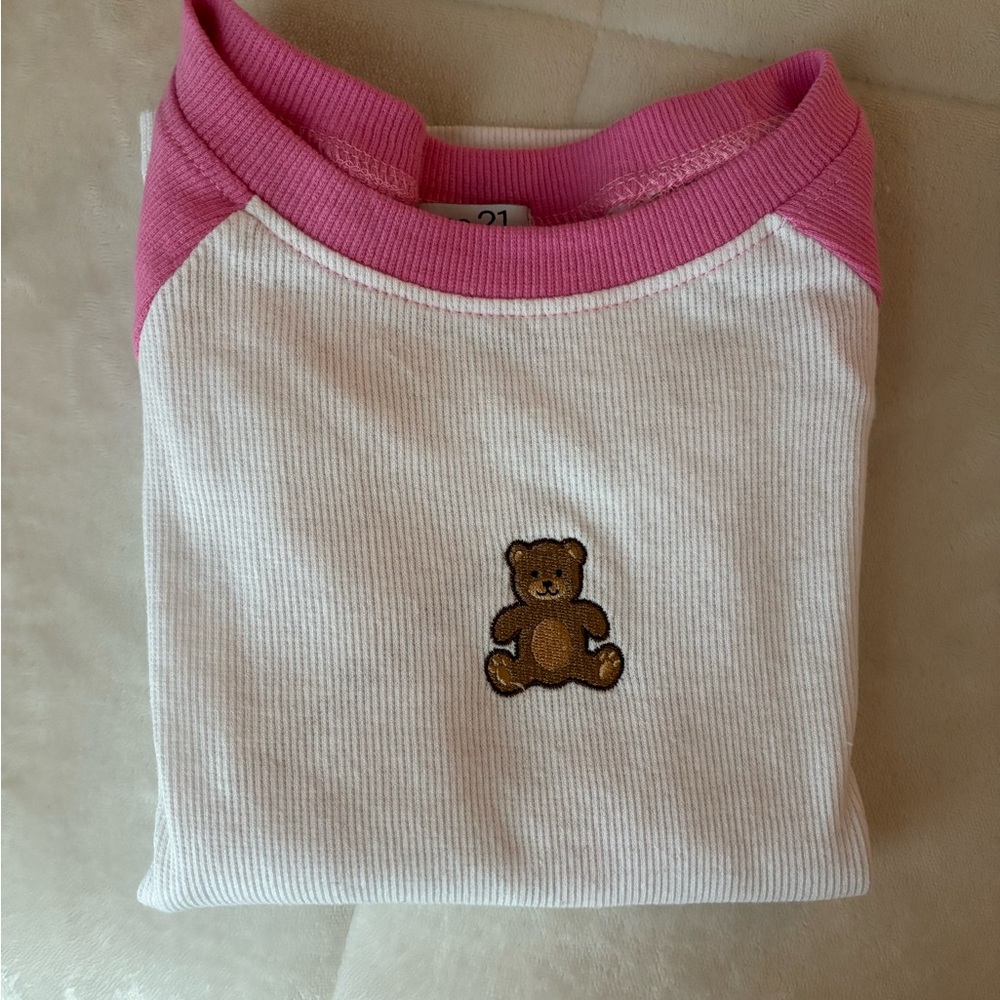 Cropped teddy bear t shirt
